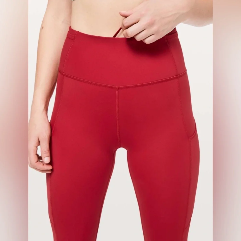 Lululemon | Fast & Free 7/8 Tight II Non-Reflective Nulux 25 True Red Plus SZ 14